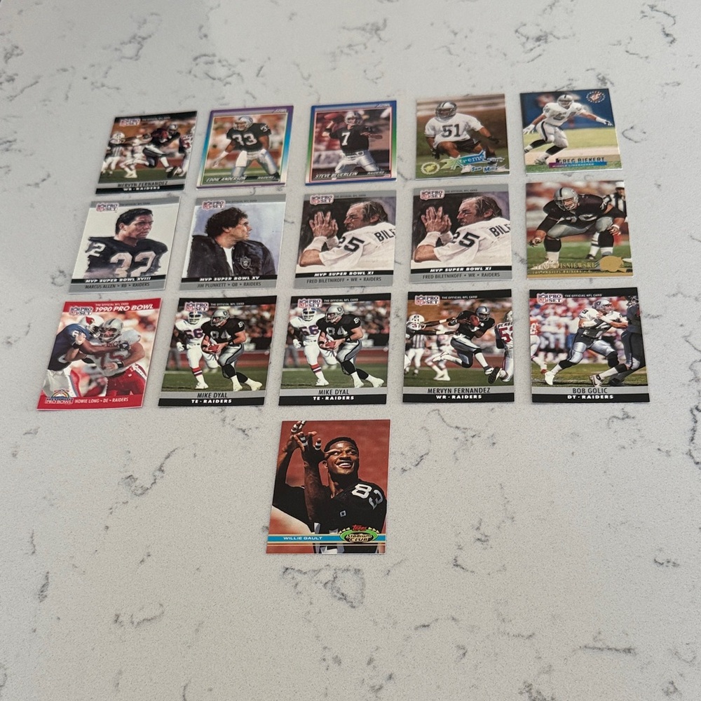 Las Vegas Raiders Football Trading Card Collection